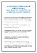 NUR 209 Nursing Process&comma; Theory&comma; & Fundamentals Exam Question Bank