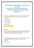 GNRS 578 Health Assessment Final Exam&colon; A Complete Question Bank on Advanced Physical Assessment and Clinical Reasoning