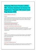 Kettering TMC Exam Practice &lpar;2026&rpar; &ndash; &NewLine;400&plus; Practice Questions & Answers for &NewLine;Respiratory Therapist TMC Board Exam &NewLine;Prep Review &lpar;PDF&rpar;