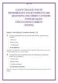 Galen College NUR 155 Microbiology Exam&colon; A Complete Question Bank on Infection Control&comma; Pathogens&comma; and Clinical Application