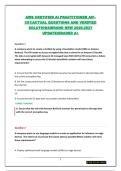 AWS CERTIFIED AI PRACTITIONER AIF-C01&vert;ACTUAL QUESTIONS AND VERIFIED SOLUTIONS&vert;BRAND NEW 2026-2027 UPDATE&vert;GRADED A&plus;
