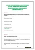 AIF-C01 AWS CERTIFIED AI PRACTITIONER &vert;ACTUAL QUESTIONS AND VERIFIED SOLUTIONS&vert;BRAND NEW 2026-2027 UPDATE&vert;GRADED A&plus;