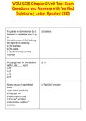 WGU C235 Chapter 2 Unit Test Exam&NewLine;Questions and Answers with Verified&NewLine;Solutions &vert; Latest Updated 2026