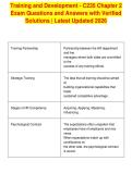 Training and Development - C235 Chapter 2&NewLine;Exam Questions and Answers with Verified&NewLine;Solutions &vert; Latest Updated 2026