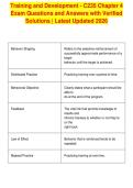 Training and Development - C235 Chapter 4&NewLine;Exam Questions and Answers with Verified&NewLine;Solutions &vert; Latest Updated 2026