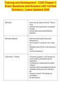 Training and Development - C235 Chapter 5&NewLine;Exam Questions and Answers with Verified&NewLine;Solutions &vert; Latest Updated 2026