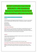 PMHNP Certification Exam Review &NewLine;&lpar;2026&sol;2027&rpar; &ndash; 500&plus; Questions & &NewLine;Answers for Psychiatric Mental Health &NewLine;Nurse Practitioner LMR Exam Prep &lpar;PDF&rpar; 