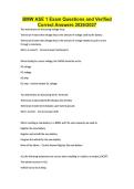 BMW ASE 1 Exam Questions and Verified Correct Answers 20262027