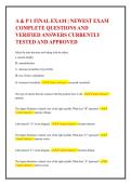 A&P 1 Final Exam&colon; Complete Anatomy and Physiology Practice Questions