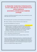 AC Pediatric Nurse Practitioner - Acute Care Melnic Exam&colon; Complete Practice