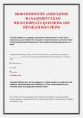 M100 Community Association Management Certification Exam Prep