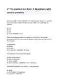 VTNE Exam Study Guide 2026&sol;2027 &vert; Veterinary Technician National Exam Practice Questions&comma; Answers & Comprehensive Review