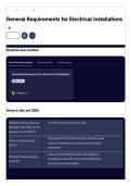 General Requirements for Electrical Installations Study Guide 2026&sol;2027 &vert; Practice Questions&comma; Answers & Electrical Exam Review