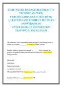 IICRC WRT Water Damage Restoration Technician Certification Exam Prep