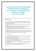 Contemporary Nursing Issues&comma; Trends&comma; and Management Test Bank&colon; Comprehensive Exam Prep
