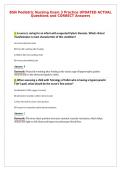 BSN Pediatric Nursing Exam 3 Practice UPDATED ACTUAL&NewLine;Questions and CORRECT Answers