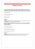 BSN Psychiatric-Mental Health Nursing Week 9 Quiz&NewLine;2026&vert;Galen UPDATED ACTUAL Exam Questions and&NewLine;CORRECT Answers