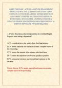 AAERT CDR EXAM &sol; ACTUAL AAERT CDR EXAM 2026&sol;2027 TEST BANK PRACTICE QUESTIONS AND STUDY GUIDE COMPLETE ACCURATE EXAM FULL REVISED QUESTIONS AND CORRECT VERIFIED SOLUTIONS WITH DETAILED RATIONALES &lpar;100&percnt; RELIABLE ANSWERS&rpar; CURRENTLY UPDATED VERSION 2026 EDIT