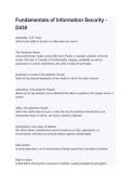 WGU D430 Fundamentals of Information Security 2026&sol;2027 &vert; Study Guide&comma; Practice Questions & Exam Prep