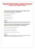 BSN Registered Nurse Midterm - Psychiatric Nursing & OB&NewLine;&lpar;Week 88&rpar; 2026&sol;2027 UPDATE UPDATED ACTUAL Exam&NewLine;Questions and CORRECT Answers