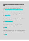 Real Estate U Final Exam 2026&sol;2027 &vert; Study Guide&comma; Practice Questions & Exam Prep