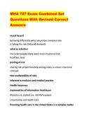 MHA 707 2026&sol;2027 &vert; Study Guide&comma; Practice Questions&comma; Exam Prep & Course Review