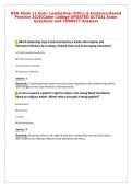 BSN Week 11 Quiz&colon; Leadership&comma; Ethics & Evidence-Based&NewLine;Practice 2026&vert;Galen College UPDATED ACTUAL Exam&NewLine;Questions and CORRECT Answers