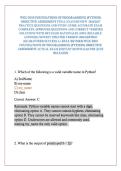 WGU E010 FOUNDATIONS OF PROGRAMMING &lpar;PYTHON&rpar; OBJECTIVE ASSESSMENT FINAL EXAM REVIEW  2026&sol;2027 PRACTICE QUESTIONS AND STUDY GUIDE ACCURATE EXAM COMPLETE APPROVED QUESTIONS AND CORRECT VERIFIED SOLUTIONS WITH DETAILED RATIONALES &lpar;100&percnt; RELIABLE ANSWERS&rpar; NEW