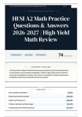 HESI A2 Math Practice Questions & Answers 2026-2027 High-Yield Math Review