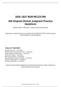 2026&ndash;2027 NGN NCLEX-RN&NewLine;350 Original Clinical Judgment Practice Question