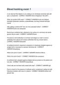 Blood Bank Study Guide 2026&sol;2027 &vert; Blood Banking Practice Questions&comma; Answers & Comprehensive Exam Review