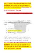 HESI Mental Health RN V1&ndash;V3 Test Bank 2026&sol;2027 &vert; Practice Questions&comma; Answers & Psychiatric Nursing Exam Review