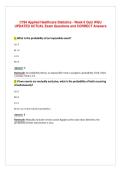C784 Applied Healthcare Statistics - Week 6 Quiz WGU&NewLine;UPDATED ACTUAL Exam Questions and CORRECT Answers