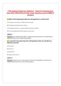 C784 Applied Healthcare Statistics - Week 8 Comprehensive&NewLine;Quiz WGU UPDATED ACTUAL Exam Questions and CORRECT&NewLine;Answers