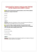 Applied Healthcare Statistics C784 Exam WGU UPDATED&NewLine;ACTUAL Questions and CORRECT Answers