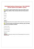 Applied Healthcare Statistics C784 Exam WGU UPDATED&NewLine;ACTUAL Questions and CORRECT Answers