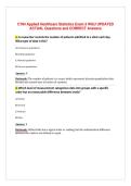 C784 Applied Healthcare Statistics Exam 1 WGU UPDATED&NewLine;ACTUAL Questions and CORRECT Answers