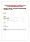 C784 Applied Healthcare Statistics Exam 6 WGU UPDATED&NewLine;ACTUAL Questions and CORRECT Answers