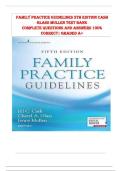 test bank family practice guidelines 5th edition by glass Mullen complete question and answers