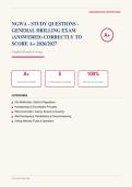  NGWA - STUDY QUESTIONS - GENERAL DRILLING EXAM Actual Exam 2026&sol;2027 &ndash; Complete Exam-Style Questions &vert; 100&percnt; Verified &ndash; Pass Guaranteed &ndash; A&plus; Graded
