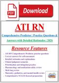 ATI RN Comprehensive Predictor &vert; Practice Questions & Answers with Detailed Rationales &vert; 2026