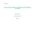 NUR 283 CLINICAL JOURNAL &num; 1&vert; LATEST UPDATE WITH COMPLETE SOLUTIONS