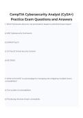 CompTIA CySA&plus; Exam 2026&sol;2027 &vert; Study Guide&comma; Practice Questions & Exam Prep