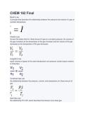 CHEM 162 2026&sol;2027 &vert; Study Guide&comma; Practice Questions&comma; Exam Prep & Course Review