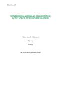 NUR 283 CLINICAL JOURNAL &num;4&colon; COLLABORATION &vert; LATEST UPDATE WITH COMPLETE SOLUTIONS