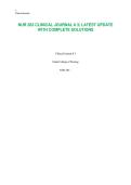 NUR 283 CLINICAL JOURNAL &num; 3&vert; LATEST UPDATE WITH COMPLETE SOLUTIONS