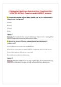C784 Applied Healthcare Statistics Final Exam Prep WGU&NewLine;UPDATED ACTUAL Questions and CORRECT Answers