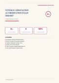  VETERAN ASSOCIATION ACCREDITATION EXAM Actual Exam 2026&sol;2027 &ndash; Complete Exam-Style Questions &vert; 100&percnt; Verified &ndash; Pass Guaranteed &ndash; A&plus; Graded