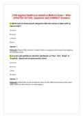 C784 Applied Healthcare Statistics Midterm Exam 1 WGU&NewLine;UPDATED ACTUAL Questions and CORRECT Answers