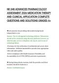 NR 548 ADVANCED PHARMACOLOGY&NewLine;ASSESSMENT 2026 MEDICATION THERAPY&NewLine;AND CLINICAL APPLICATION COMPLETE&NewLine;QUESTIONS AND SOLUTIONS GRADED A&plus;